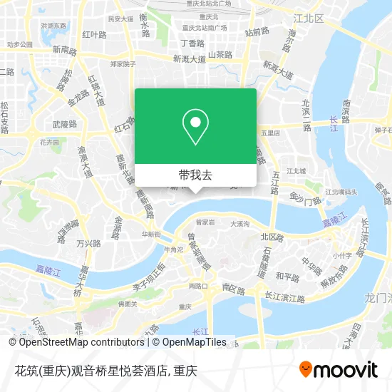 花筑(重庆)观音桥星悦荟酒店地图
