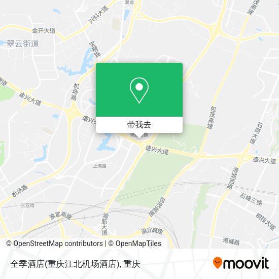 全季酒店(重庆江北机场酒店)地图