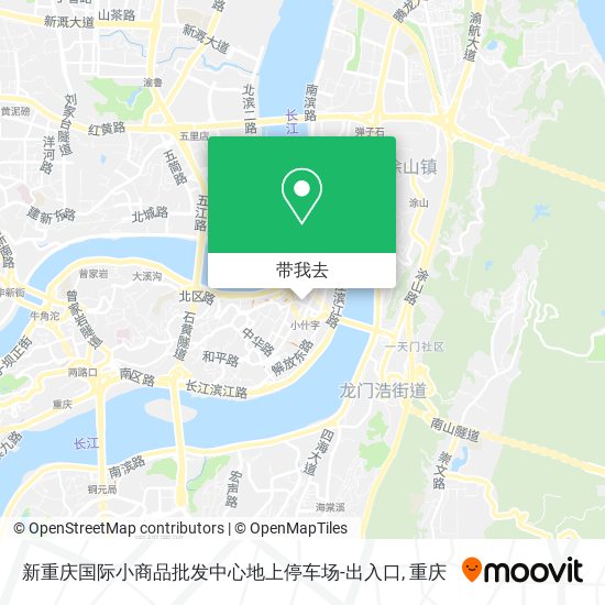 新重庆国际小商品批发中心地上停车场-出入口地图