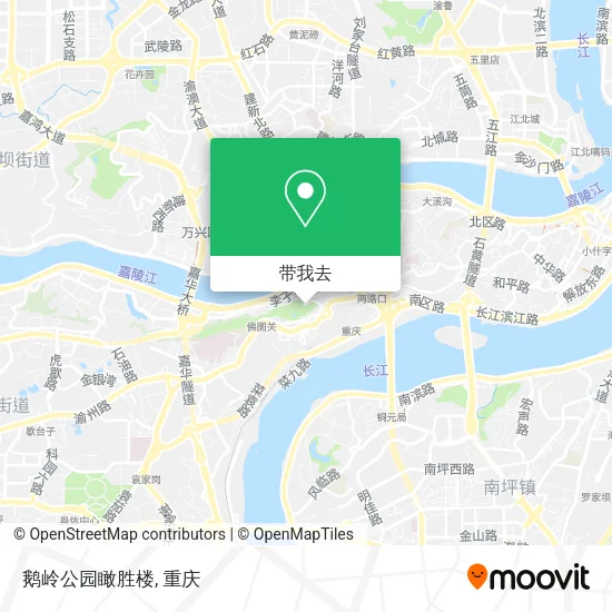 鹅岭公园瞰胜楼地图