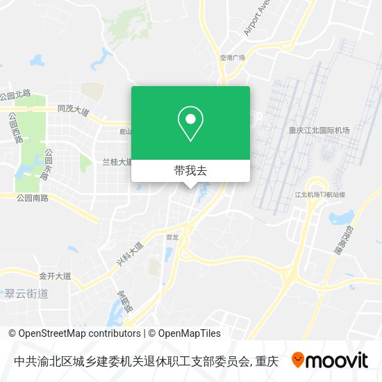 中共渝北区城乡建委机关退休职工支部委员会地图