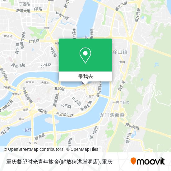 重庆凝望时光青年旅舍(解放碑洪崖洞店)地图