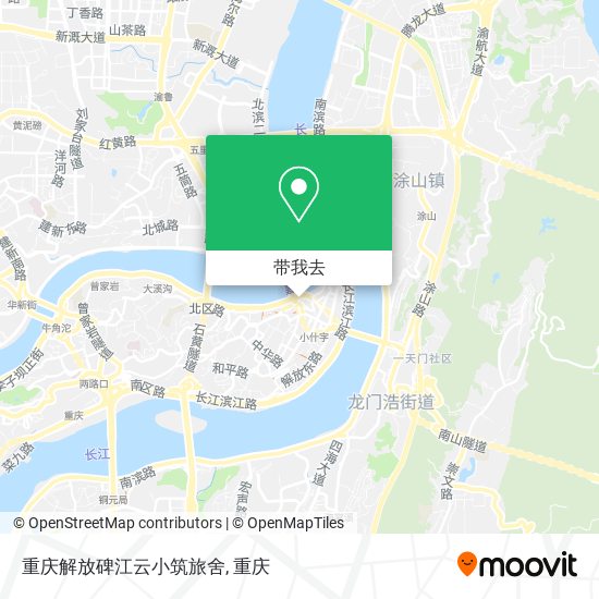 重庆解放碑江云小筑旅舍地图