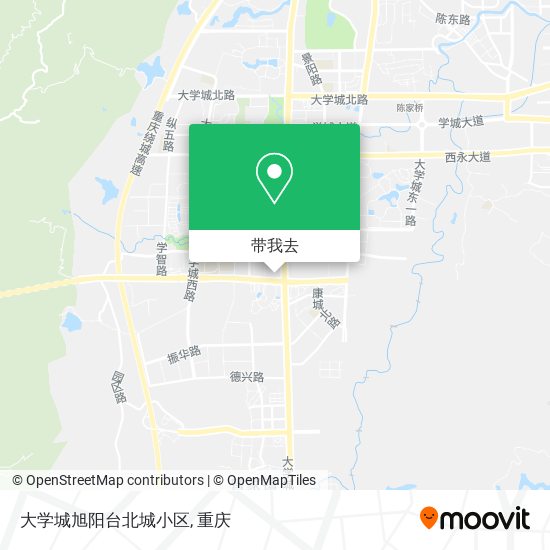 大学城旭阳台北城小区地图
