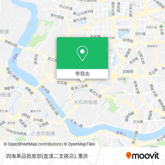 四海果品批发部(盘溪二支路店)地图