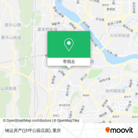 钢运房产(沙坪公园店面)地图