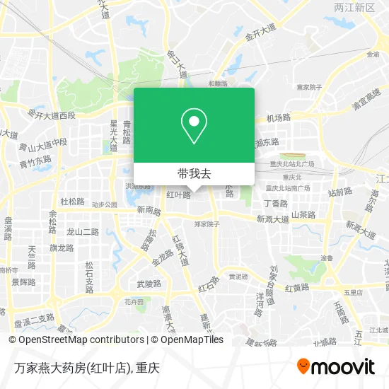 万家燕大药房(红叶店)地图