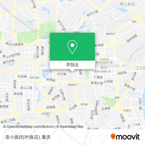 歪小面(红叶路店)地图