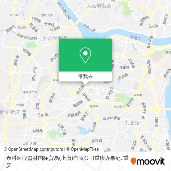 泰科医疗器材国际贸易(上海)有限公司重庆办事处地图