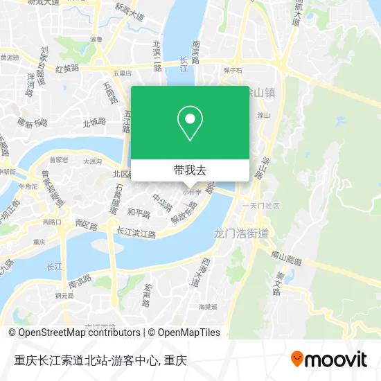 重庆长江索道北站-游客中心地图