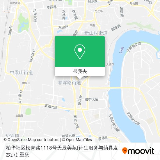 柏华社区松青路1118号天辰美苑(计生服务与药具发放点)地图