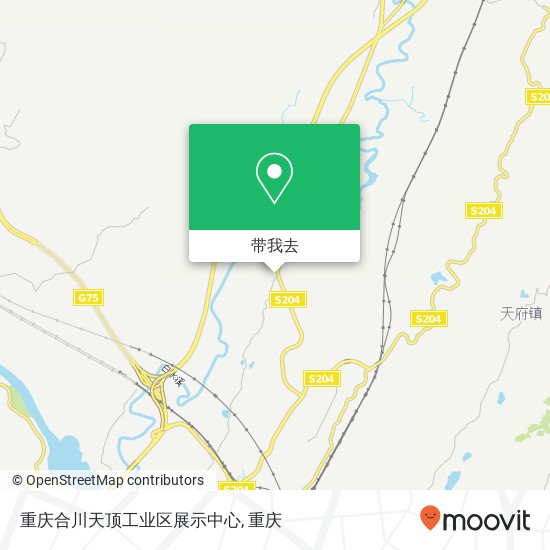 重庆合川天顶工业区展示中心地图