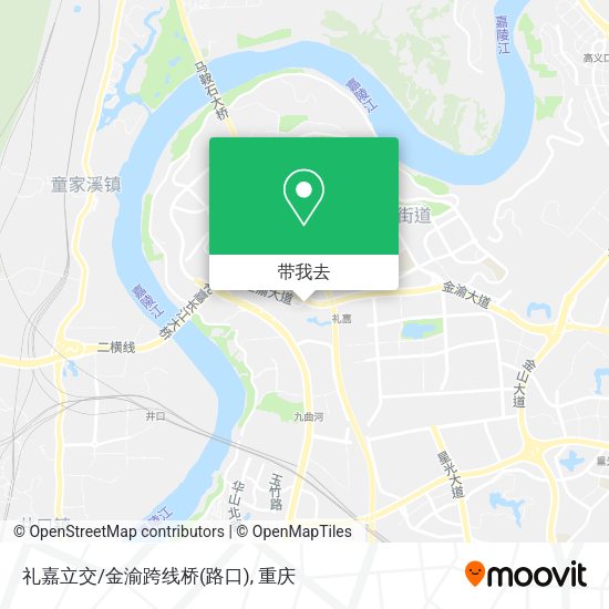 礼嘉立交/金渝跨线桥(路口)地图