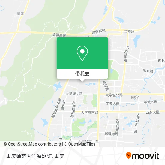 重庆师范大学游泳馆地图