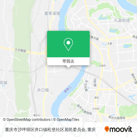 重庆市沙坪坝区井口镇松堡社区居民委员会地图