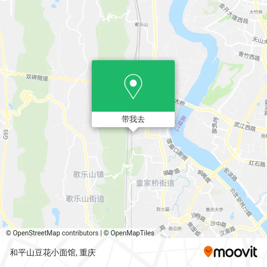 和平山豆花小面馆地图
