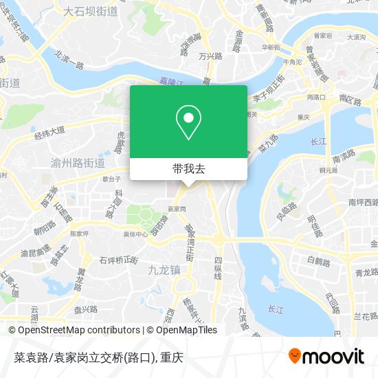 菜袁路/袁家岗立交桥(路口)地图