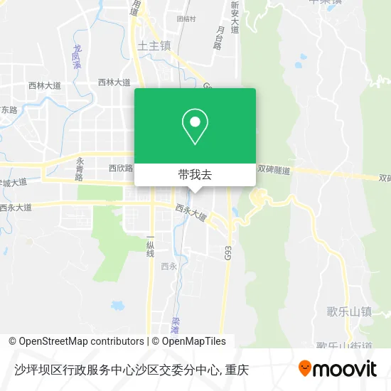 沙坪坝区行政服务中心沙区交委分中心地图