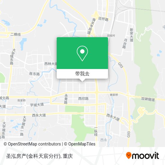 圣泓房产(金科天宸分行)地图