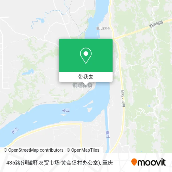 435路(铜罐驿农贸市场-黄金堡村办公室)地图