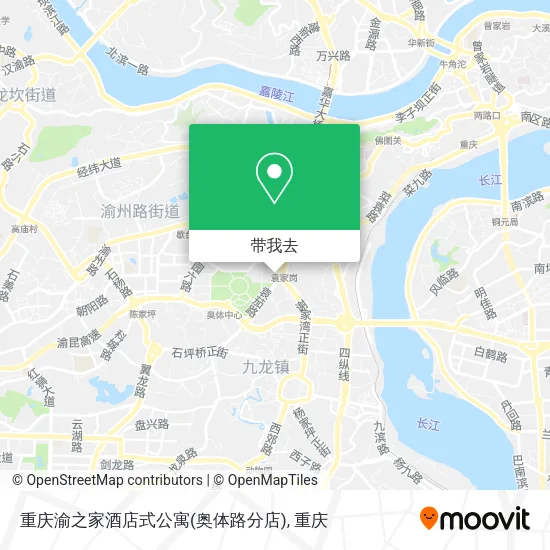 重庆渝之家酒店式公寓(奥体路分店)地图