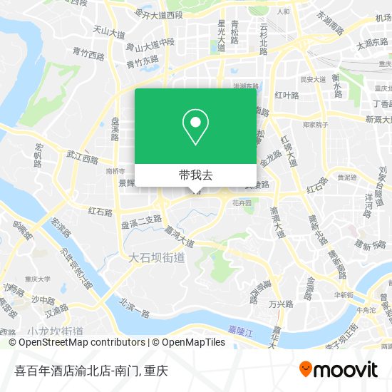 喜百年酒店渝北店-南门地图