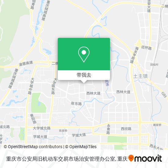 重庆市公安局旧机动车交易市场治安管理办公室地图