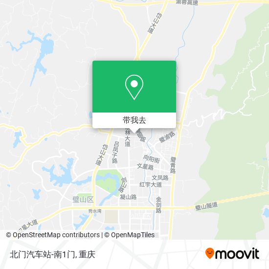 北门汽车站-南1门地图