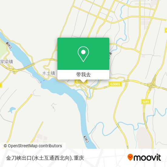 金刀峡出口(水土互通西北向)地图