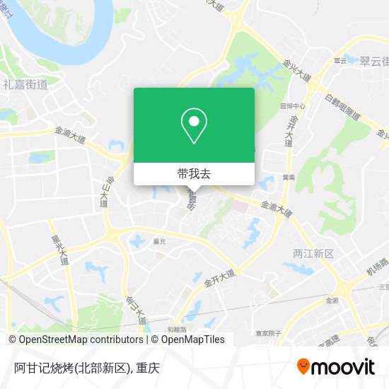 阿甘记烧烤(北部新区)地图