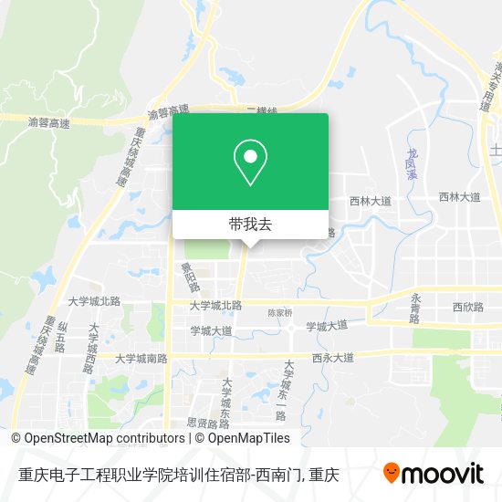 重庆电子工程职业学院培训住宿部-西南门地图