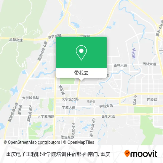 重庆电子工程职业学院培训住宿部-西南门地图