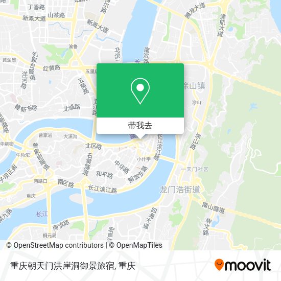 重庆朝天门洪崖洞御景旅宿地图