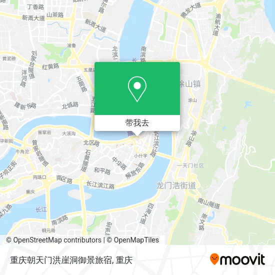 重庆朝天门洪崖洞御景旅宿地图