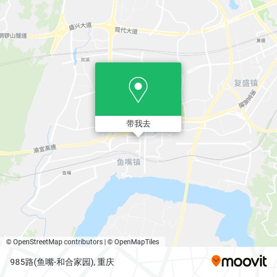 985路(鱼嘴-和合家园)地图