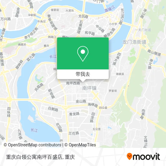 重庆白领公寓南坪百盛店地图