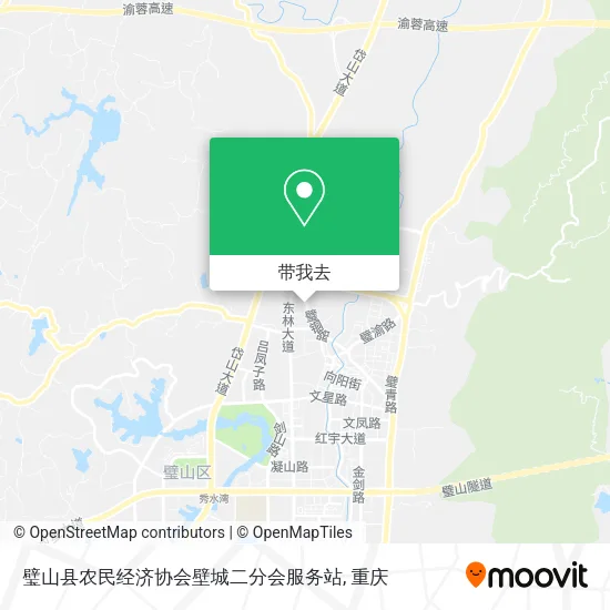 璧山县农民经济协会壁城二分会服务站地图