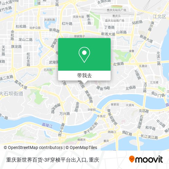 重庆新世界百货-3F穿梭平台出入口地图