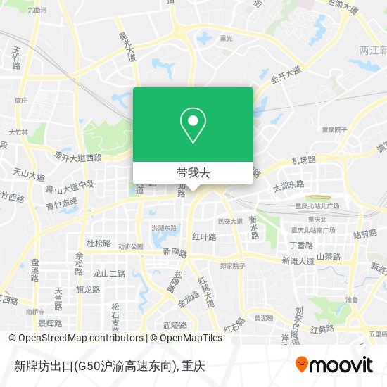 新牌坊出口(G50沪渝高速东向)地图