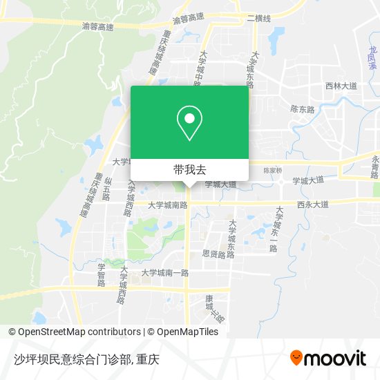 沙坪坝民意综合门诊部地图