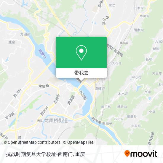抗战时期复旦大学校址-西南门地图