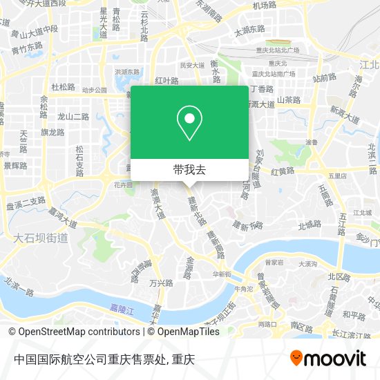 中国国际航空公司重庆售票处地图