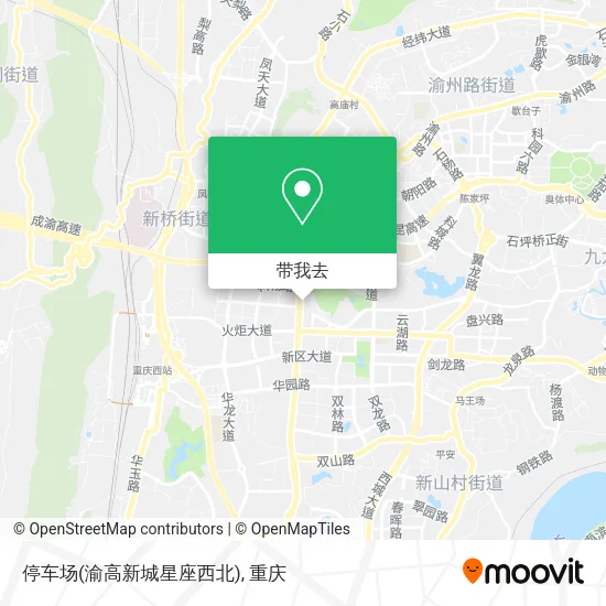 停车场(渝高新城星座西北)地图