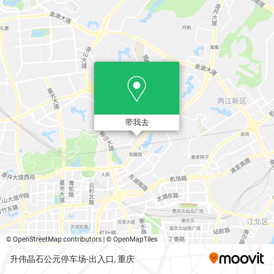 升伟晶石公元停车场-出入口地图
