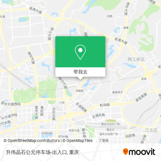 升伟晶石公元停车场-出入口地图