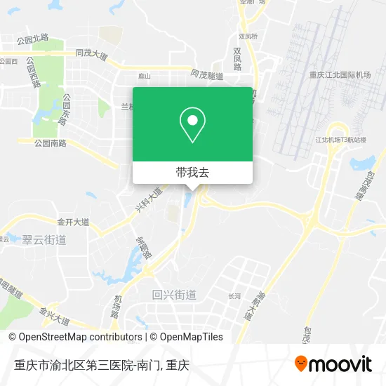 重庆市渝北区第三医院-南门地图