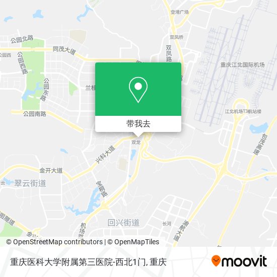 重庆医科大学附属第三医院-西北1门地图