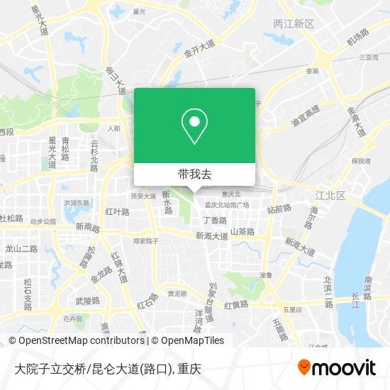 大院子立交桥/昆仑大道(路口)地图