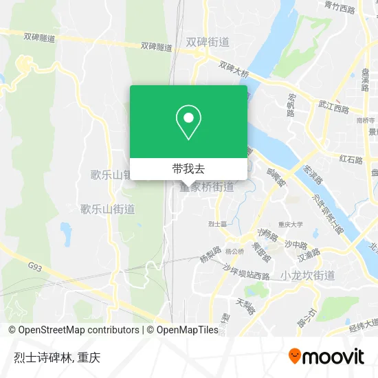 烈士诗碑林地图