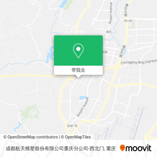 成都航天模塑股份有限公司重庆分公司-西北门地图